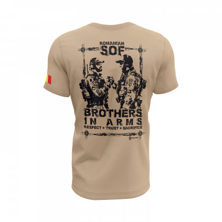 Fraţi de Arme - Tricou Premium din Bumbac 100%, 190 GSM, Pre-Micșorat - Crem [3]