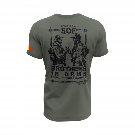 Fraţi de Arme - Tricou Premium din Bumbac 100%, 190 GSM, Pre-Micșorat - Khaki [3]