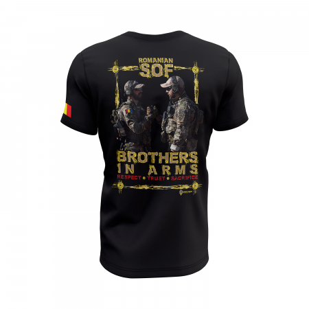 Frați de Arme - Tricou Premium din Bumbac 100%, 190 GSM, Pre-Micșorat - Negru [3]