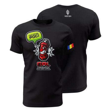 Operaţii Speciale - GAL - Tricou Premium din Bumbac 100%, 190 GSM, Pre-Micșorat - Negru