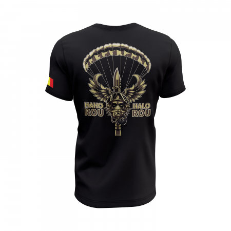 HAHO - HALO - Tricou Premium din Bumbac 100%, 190 GSM, Pre-Micșorat - Negru [3]