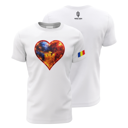 De Colecție - Inimă V1.0 - Tricou Premium din Bumbac 100%, 190 GSM, Pre-Micșorat - Alb