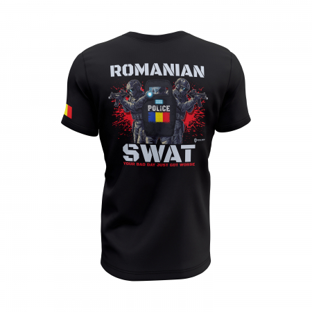 Intervenție şi Acțiuni Speciale - Tricou Premium din Bumbac 100%, 190 GSM, Pre-Micșorat - Negru [3]