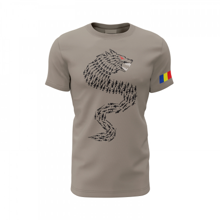 Lupul din Arme - Tricou Premium din Bumbac 100%, 190 GSM, Pre-Micșorat - Zinc [1]