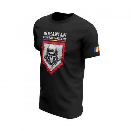 Marinar de Luptă - Tricou Premium din Bumbac 100%, 190 GSM, Pre-Micșorat - Negru [2]
