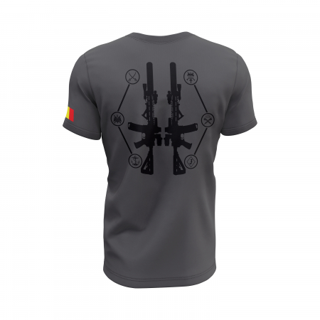 Modul Tactic: ACTIVAT - Tricou Premium din Bumbac 100%, 190 GSM, Pre-Micșorat - Gri Închis [3]