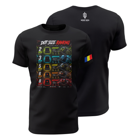 TIR SPORTIV [Arme de Foc] - MOS - AI Cyborg - Tricou Premium din Bumbac 100%, 190 GSM, Pre-Micșorat - Negru