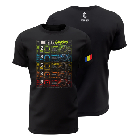 TIR SPORTIV [Arme de Foc] - MOS - Game Class - Tricou Premium din Bumbac 100%, 190 GSM, Pre-Micșorat - Negru