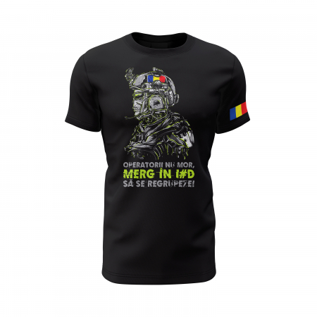Operator Reîncarnat - Tricou Premium din Bumbac 100%, 190 GSM, Pre-Micșorat - Negru [1]