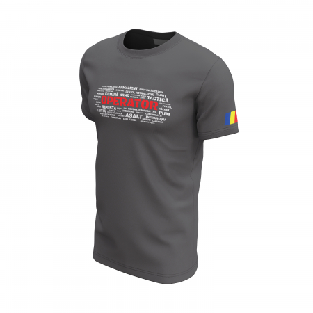 OPERATOR - Tricou Premium din Bumbac 100%, 190 GSM, Pre-Micșorat - Gri Închis [2]