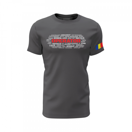OPERATOR - Tricou Premium din Bumbac 100%, 190 GSM, Pre-Micșorat - Gri Închis [1]