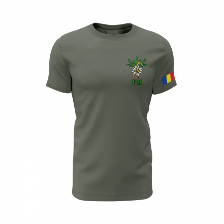 Vânători de Munte - Tricou Premium din Bumbac 100%, 190 GSM, Pre-Micșorat - Khaki [1]