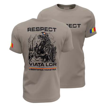 Operaţii Speciale - Viața Lor - Tricou Premium din Bumbac 100%, 190 GSM, Pre-Micșorat - Zinc