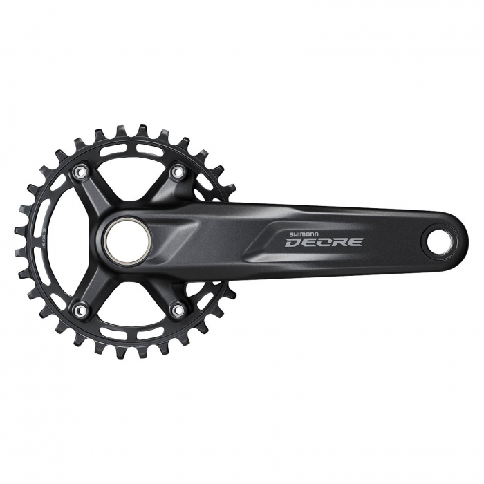 Angrenaj pedalier SHIMANO Deore M5100-1, aluminiu, 32T, brat 170 mm, negru [2]