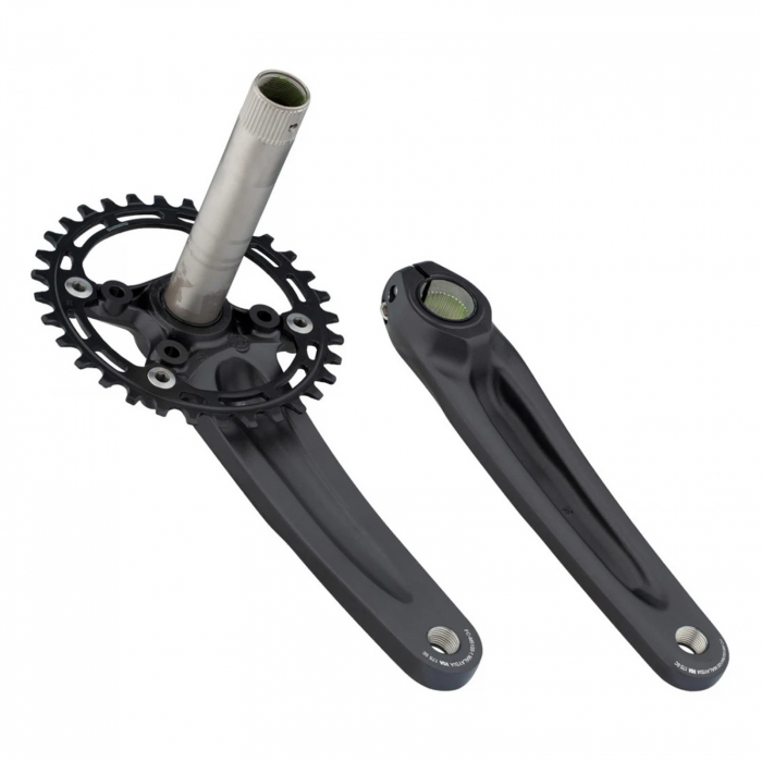 Angrenaj pedalier SHIMANO Deore M5100-1, aluminiu, 32T, brat 170 mm, negru [4]