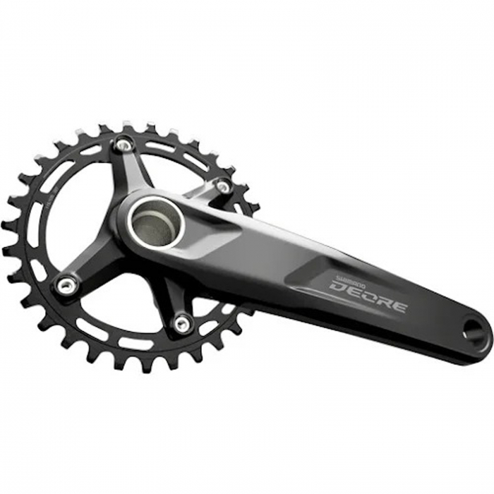 Angrenaj pedalier SHIMANO Deore M5100-1, aluminiu, 32T, brat 170 mm, negru [3]