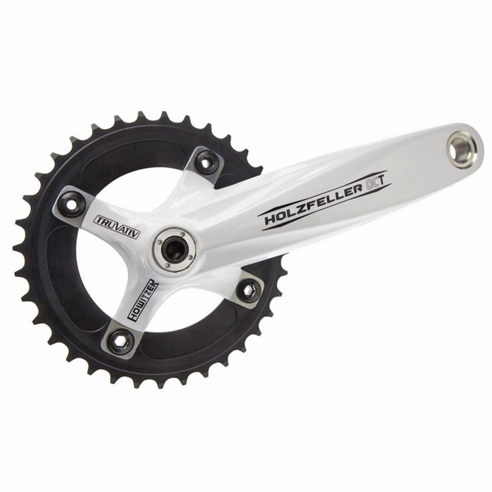 Angrenaj pedalier TRUVATIV Holzfeller Oct 1.1 DH, interfata Howitzer, aluminiu, 38T, brat 170 mm, alb [1]