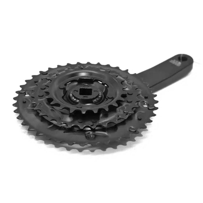 Angrenaj pedalier SHIMANO FC-MT101, aluminiu, 22/3040T, brate 175 mm, negru [5]