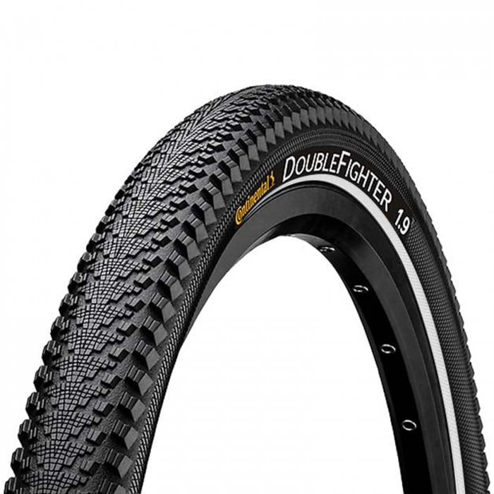 Anvelopa pe sarma 24"x1.75 CONTINENTAL DoubleFighter III (47-507), negru/reflex [1]