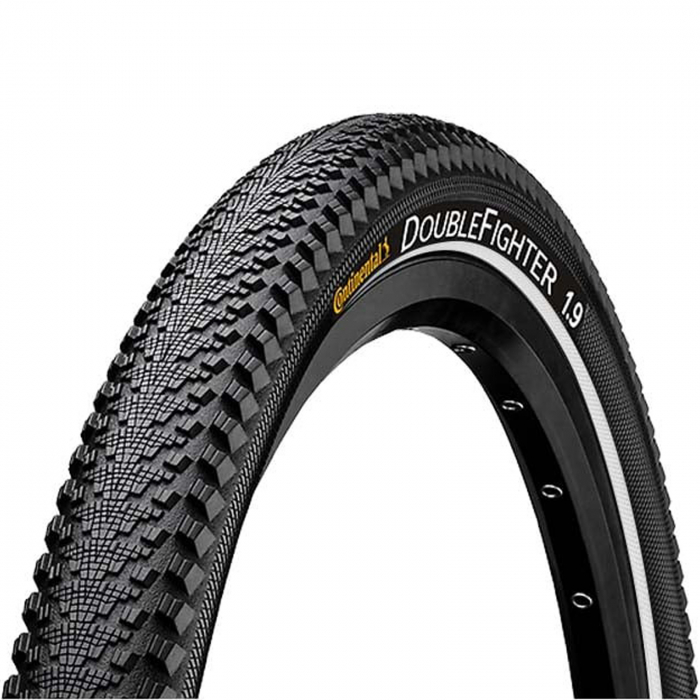 Anvelopa pe sarma 26"x1.9 CONTINENTAL DoubleFighter III (50-559), negru/reflex [1]