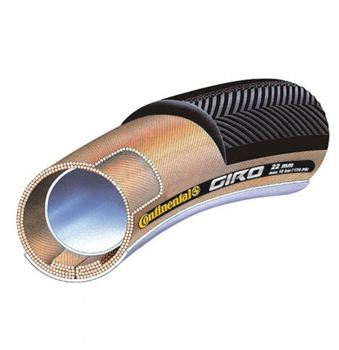 Anvelopa tubulara 28"x22 mm CONTINENTAL Giro (27x1), negru [1]