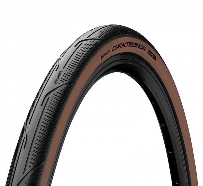 Anvelopa pliabila 16"x1.35 CONTINENTAL Contact Urban BL (35-349) negru/maro [1]