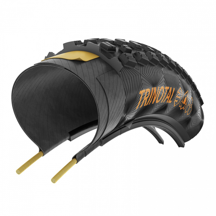 Anvelopa pliabila 29"x2.4 CONTINENTAL Trinotal Trail Grip (60-622) Grip comp, Tubeless Ready, negru [3]