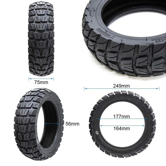 Anvelopa trotineta 10"x2.75-6.5 FIVESTARS, tubeless, negru [5]