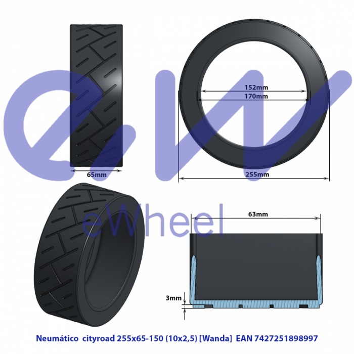 Anvelopa trotineta Wanda 10×2.5-6 [2]