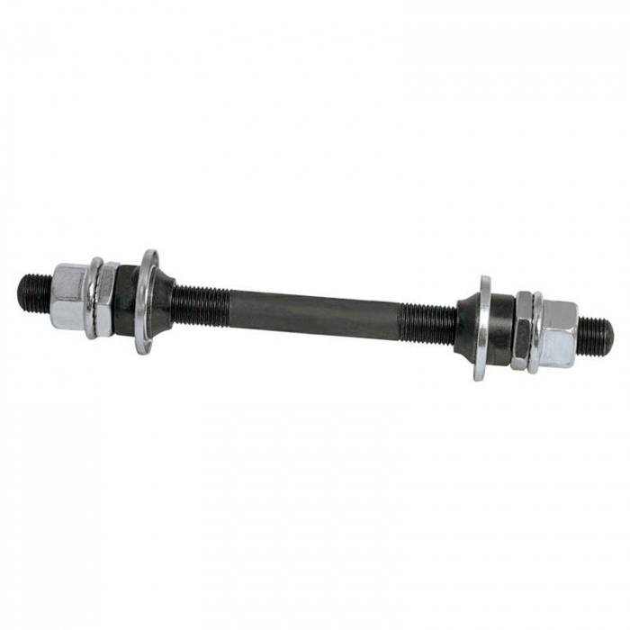 Ax butuc fata FORCE cu piulita, otel, lungime 140 mm, negru [2]