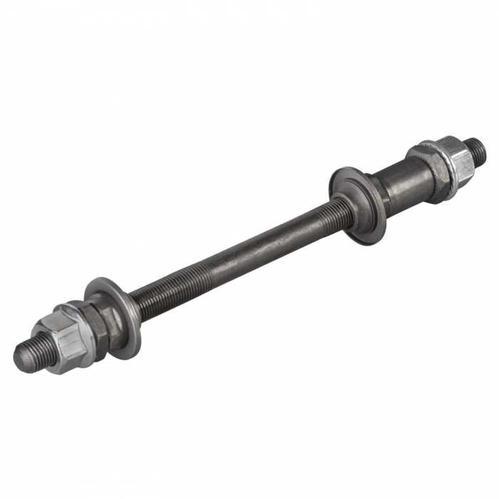 Ax butuc spate FORCE cu piulita, otel, lungime 175 mm, negru [1]