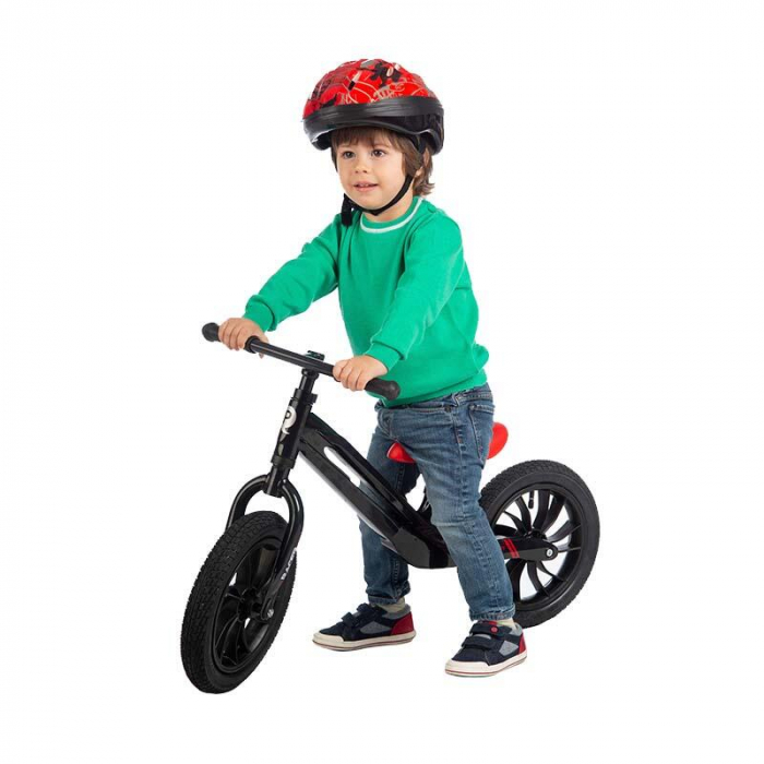 Balance bike Qplay Racer negru/rosu [3]