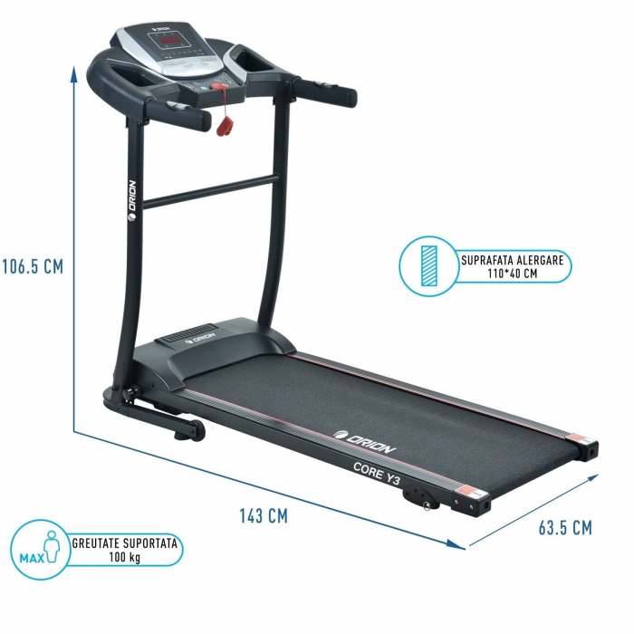 Banda de alergare 1.25CP ORION Core Y3 [9]