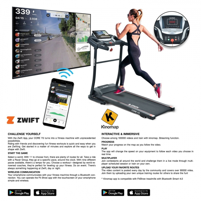 Banda de alergare 1.25CP ORION Core Y3 [10]