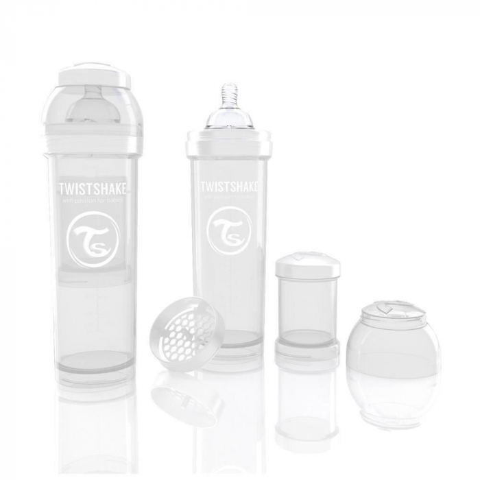 Biberon Twistshake Anti - Colici 330 ml Alb [1]