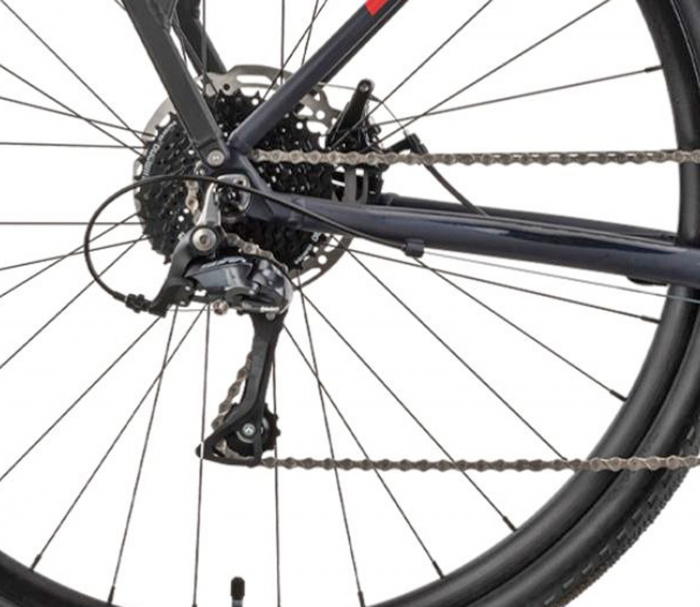 Bicicleta ciclocross 28" RAYMON Territ Street, cadru aluminiu, manete ergopower, frane disc, 18 viteze, albastru/rosu [6]