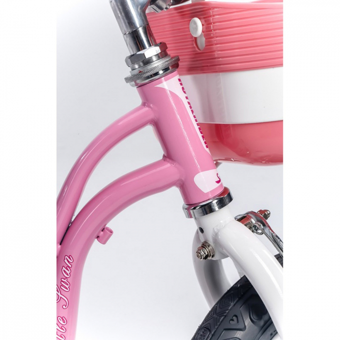 Bicicleta copii 12" ROYAL BABY Little Swan, roz, varsta 2-4 ani [5]