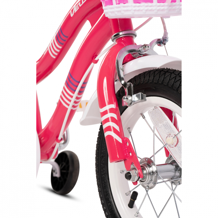 Bicicleta copii 12" VELORS Pony V1204, fucsia, varsta 2-4 ani [4]