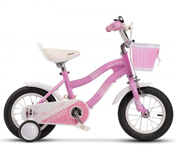 Bicicleta copii 12" VELORS Pony V1204, fucsia, varsta 2-4 ani [2]