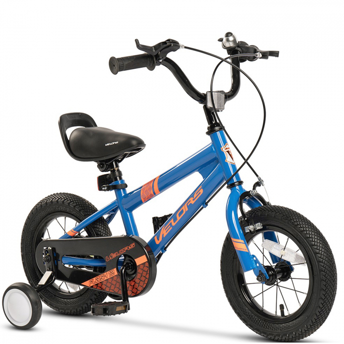 Bicicleta copii 12" VELORS Flash V1203, albastru, varsta 2-4 ani [1]