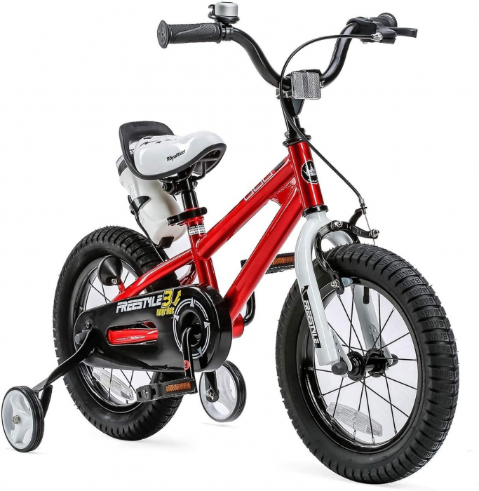 Bicicleta copii 14" ROYAL BABY Freestyle, alb, varsta 3-5 ani [1]
