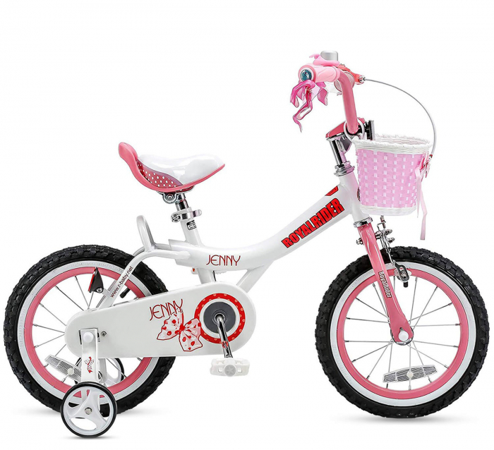 Bicicleta copii 14" ROYAL BABY  Jenny, alb/roz, varsta 3-5 ani [2]