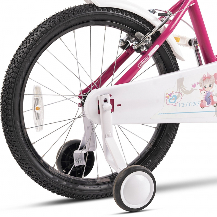 Bicicleta copii 14" VELORS Girl V1402, mov, varsta 3-5 ani [8]