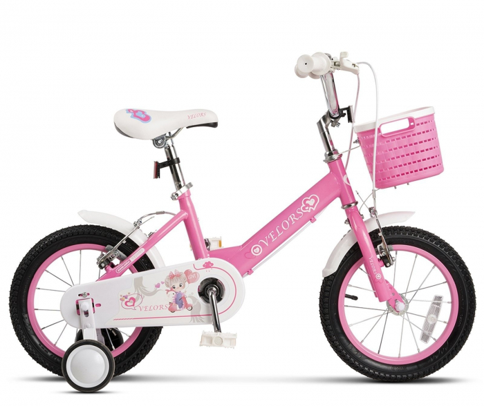 Bicicleta copii 14" VELORS Girl V1402, mov, varsta 3-5 ani [2]