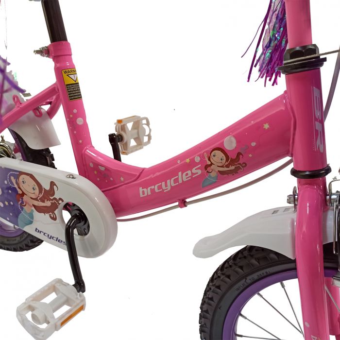 Bicicleta copii 16" BR Jasmine, mov, varsta 4-6 ani [9]