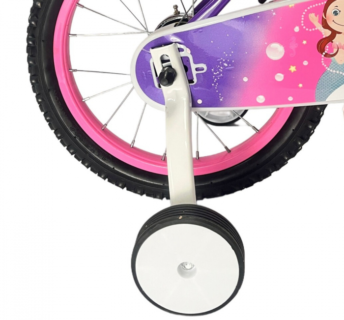 Bicicleta copii 16" BR Jasmine, mov, varsta 4-6 ani [7]