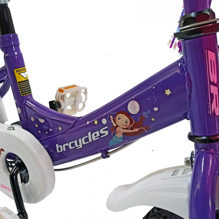 Bicicleta copii 16" BR Jasmine, mov, varsta 4-6 ani [9]