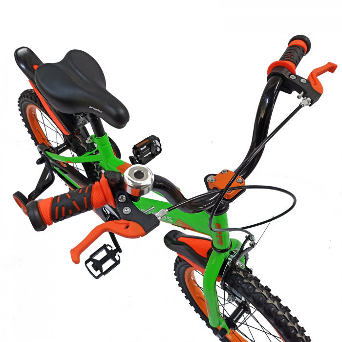 Bicicleta copii 16" BR Jasper, albastru/portocaliu, varsta 4-6 ani [9]