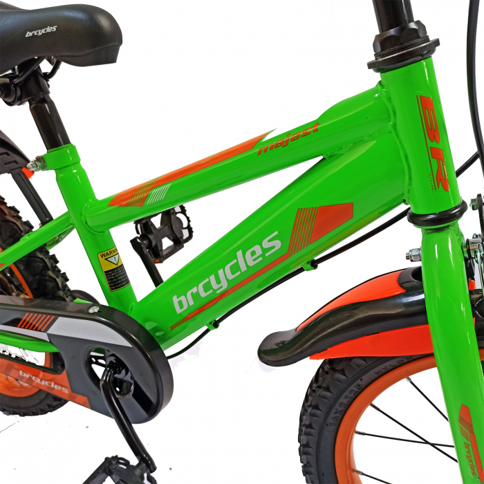 Bicicleta copii 16" BR Jasper, albastru/portocaliu, varsta 4-6 ani [8]