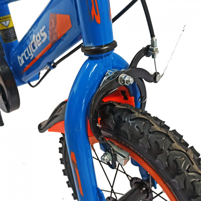 Bicicleta copii 12" BR Jasper, albastru/portocaliu, varsta 2-4 ani [5]